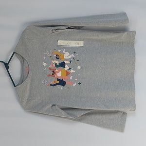 Cat &‎ Jack celebrate Long Sleeve Graphic t-chirt Heather Gray L 10/12